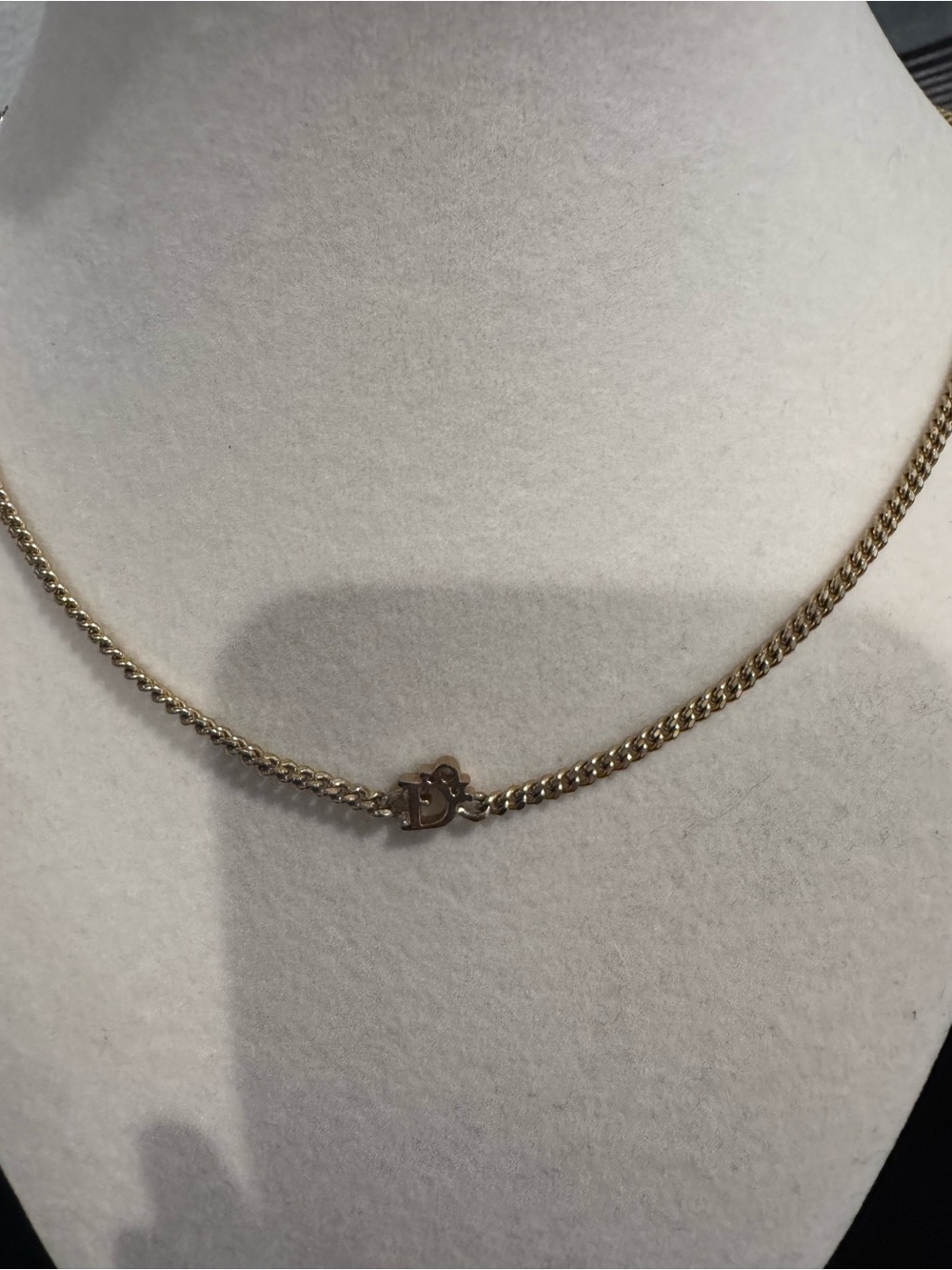 Dior Gold-Tone 'Dior” Logo Necklace with COA - Picture 8 of 9